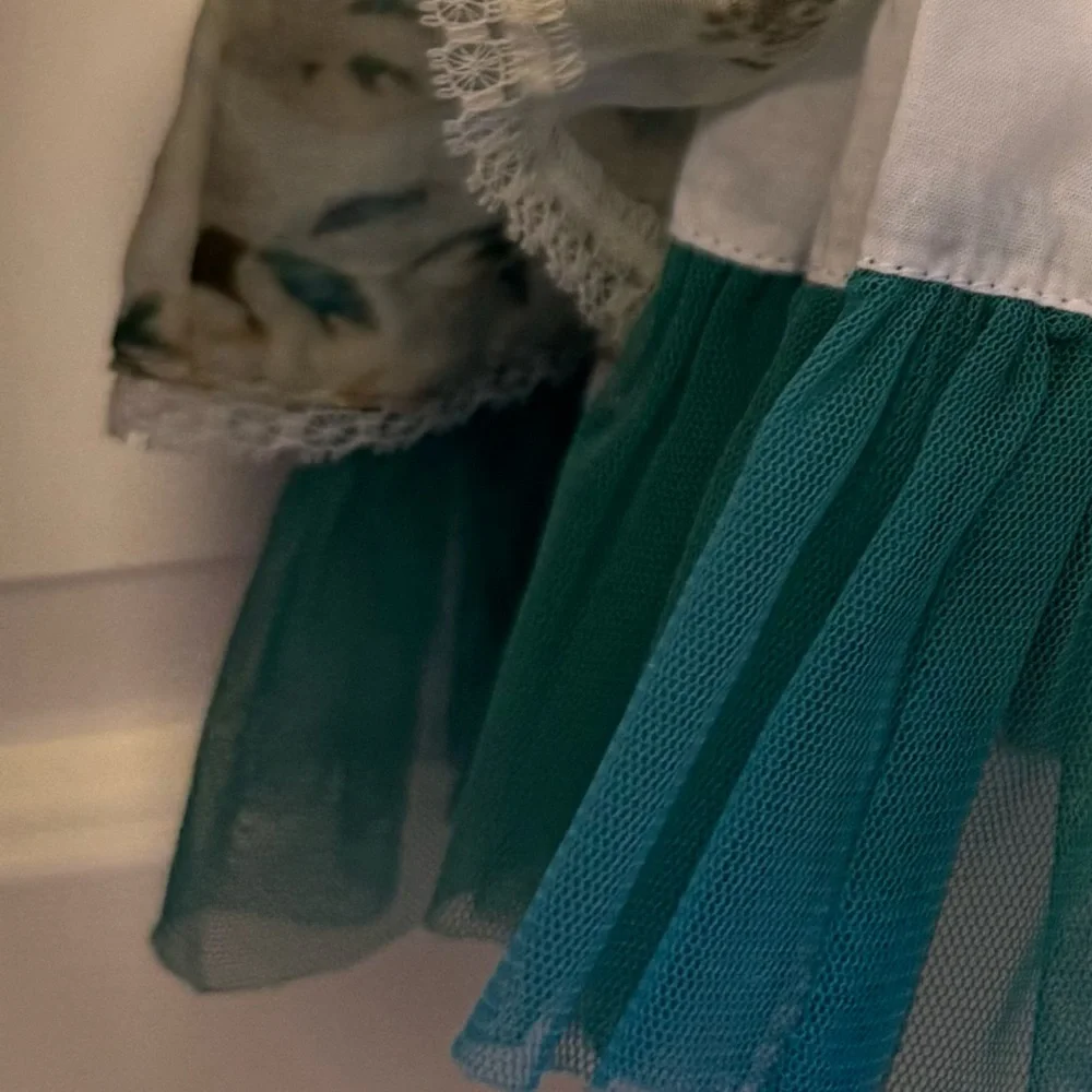 Well Dressed Wolf 2T Girls Silk Blend Floral Fairy Dress Teal Bloomers, Arm Caps